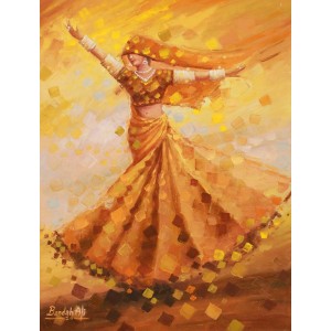 Bandah Ali, 18 x 24 Inch, Acrylic on Canvas, Figurative-Painting, AC-BNA-067
